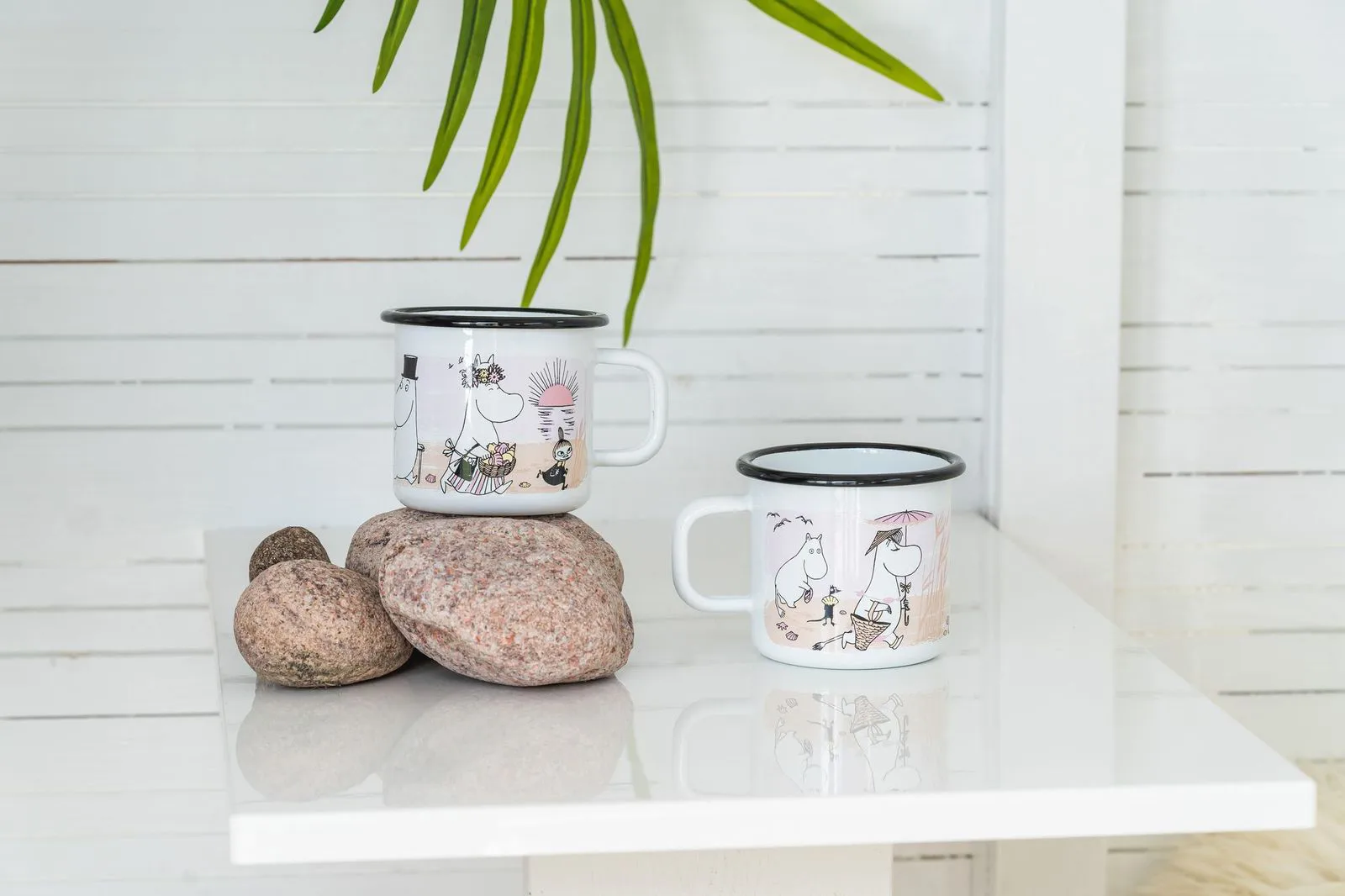 The Beach Retro εμαγιέ κούπα 37 cl, Λευκό Muurla