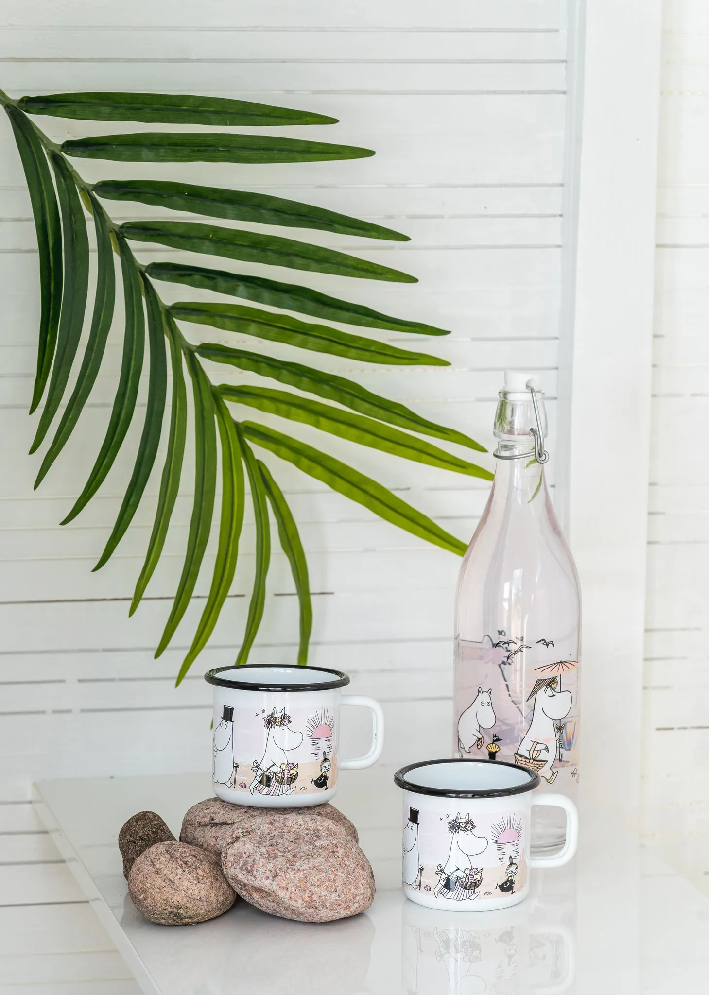 The Beach Retro εμαγιέ κούπα 37 cl, Λευκό Muurla