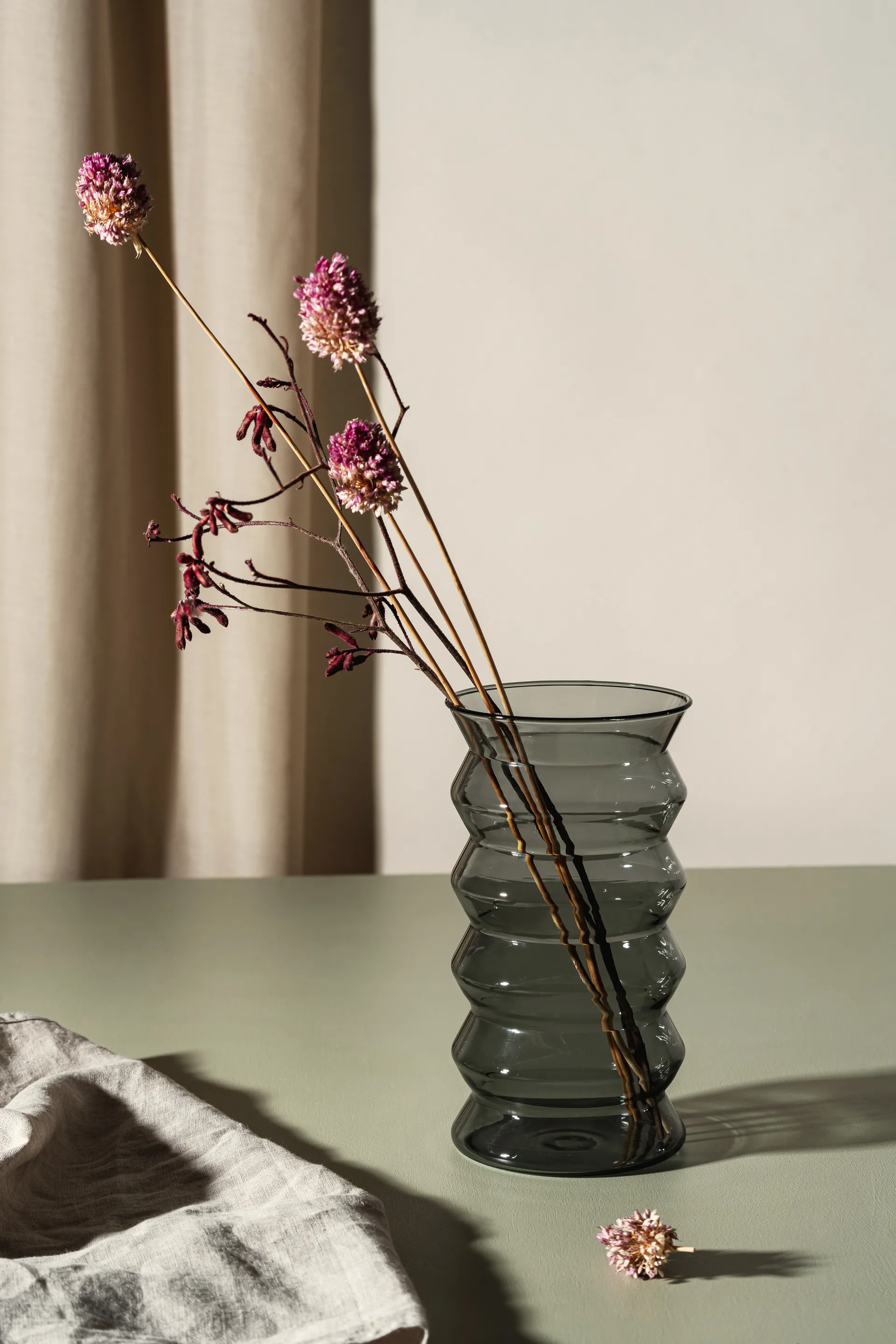 Waves βάζο 20 cm, Γκρι Muurla