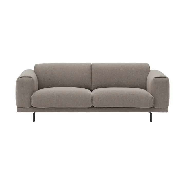 Καναπές ανάπαυσης - 3-θέσεων, Hearth 6 grey-μαύρα πόδια - Muuto