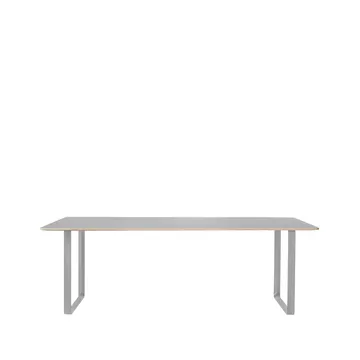 Τραπεζαρία 70/70 225x90 cm - Grey linoleum-Plywood-Grey - Muuto