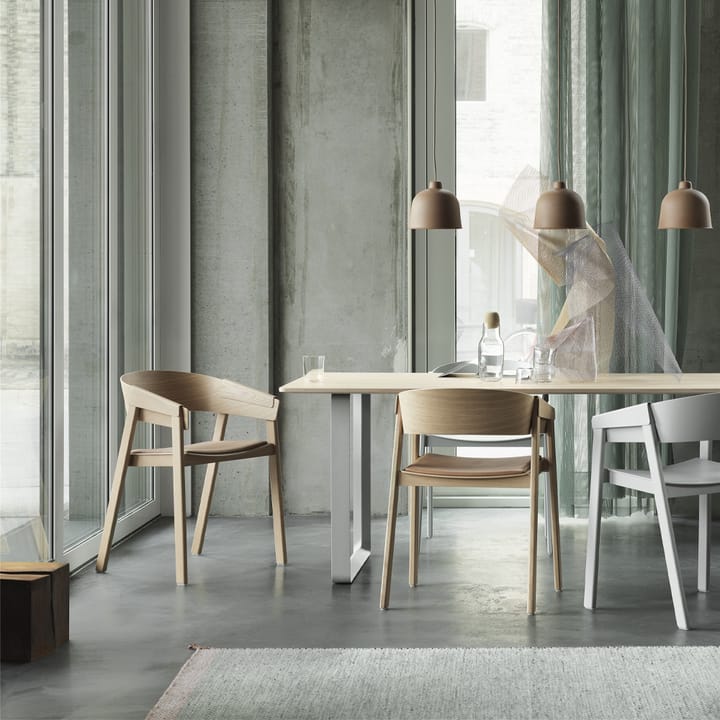 Τραπεζαρία 70/70 225x90 cm, Solid smoked oak-Grey Muuto
