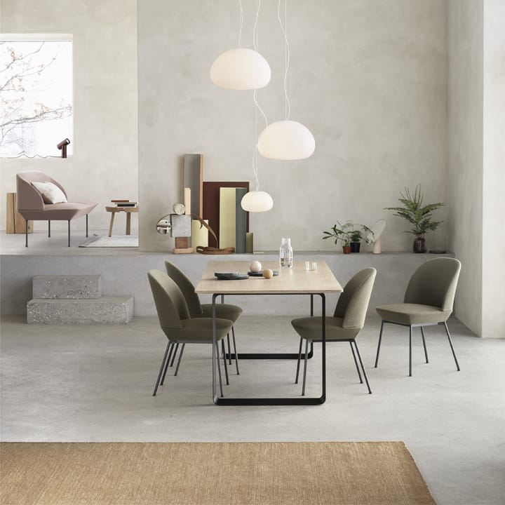 Τραπεζαρία 70/70 225x90 cm, Solid smoked oak-White Muuto