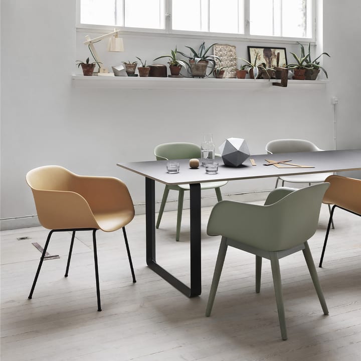 Τραπεζαρία 70/70 255x108 cm, Solid smoked oak-Black Muuto