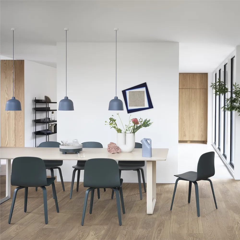 Τραπεζαρία 70/70 255x108 cm, White laminate-Plywood-White Muuto