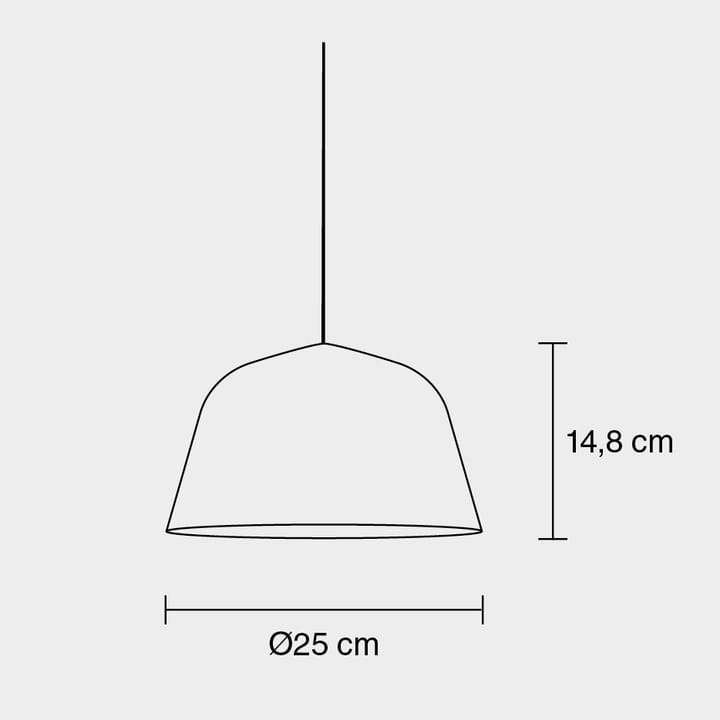 Ambit φωτιστικό οροφής Ø25 cm, μαύρο Muuto