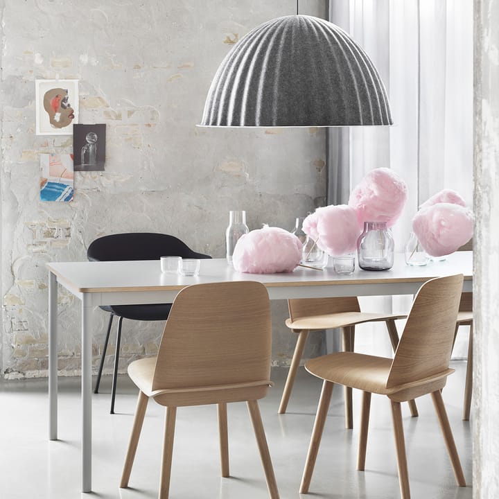 Basic τραπεζαρία, Μαύρο. άκρη κόντρα πλακέ. 190x85cm Muuto