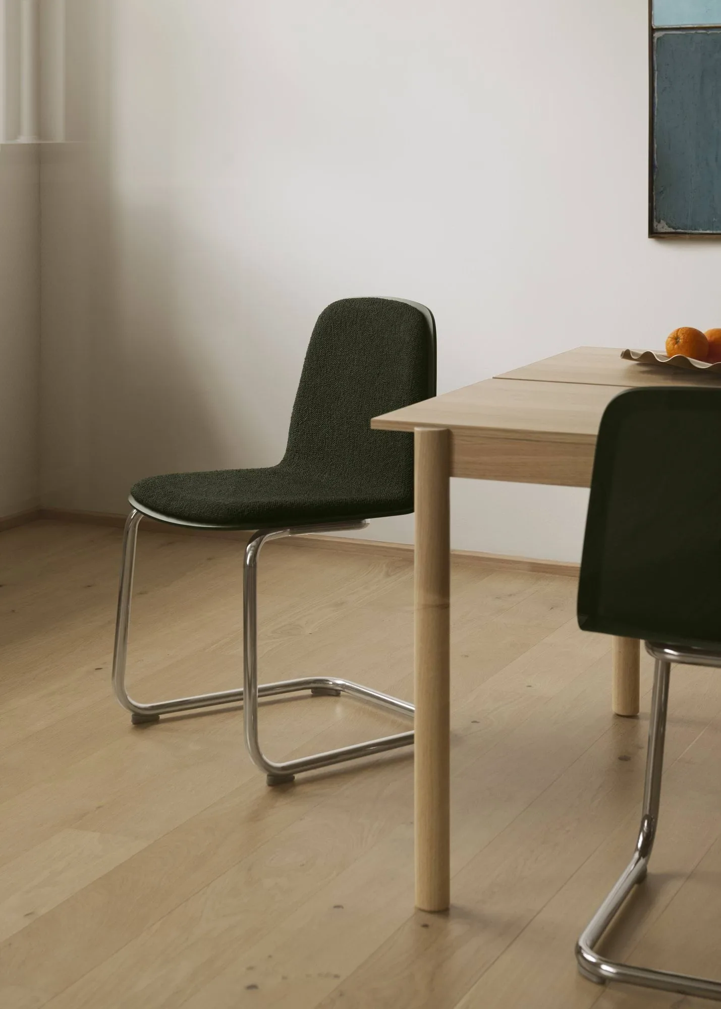 Brink Chair Cantilever Base καρέκλα, Δρυς-χρώμιο Muuto