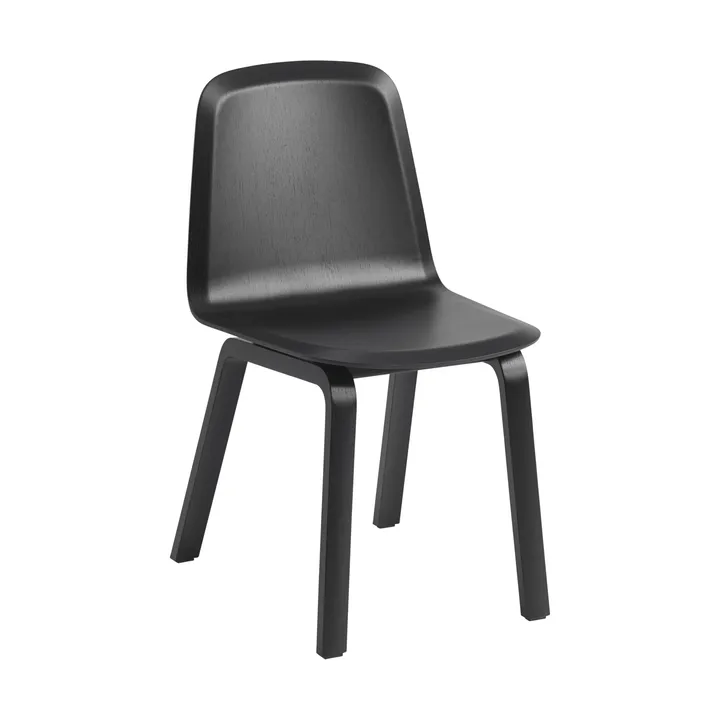 Brink Chair Wood Base καρέκλα - Μάυρο - Muuto