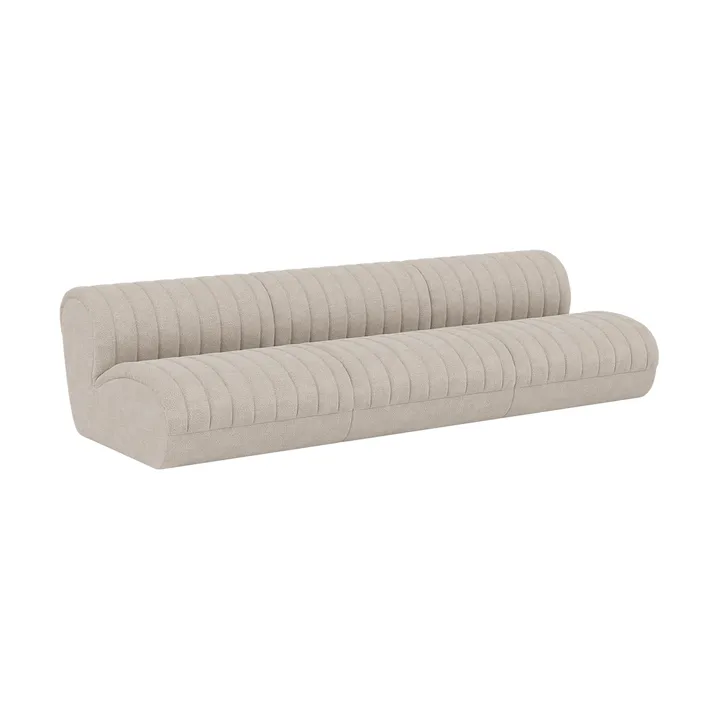 Coltre μονόχρωμη αρθρωτή καναπέ-γωνία - Διαμόρφωση 1, turf-sand, 3-θέσιος - Muuto
