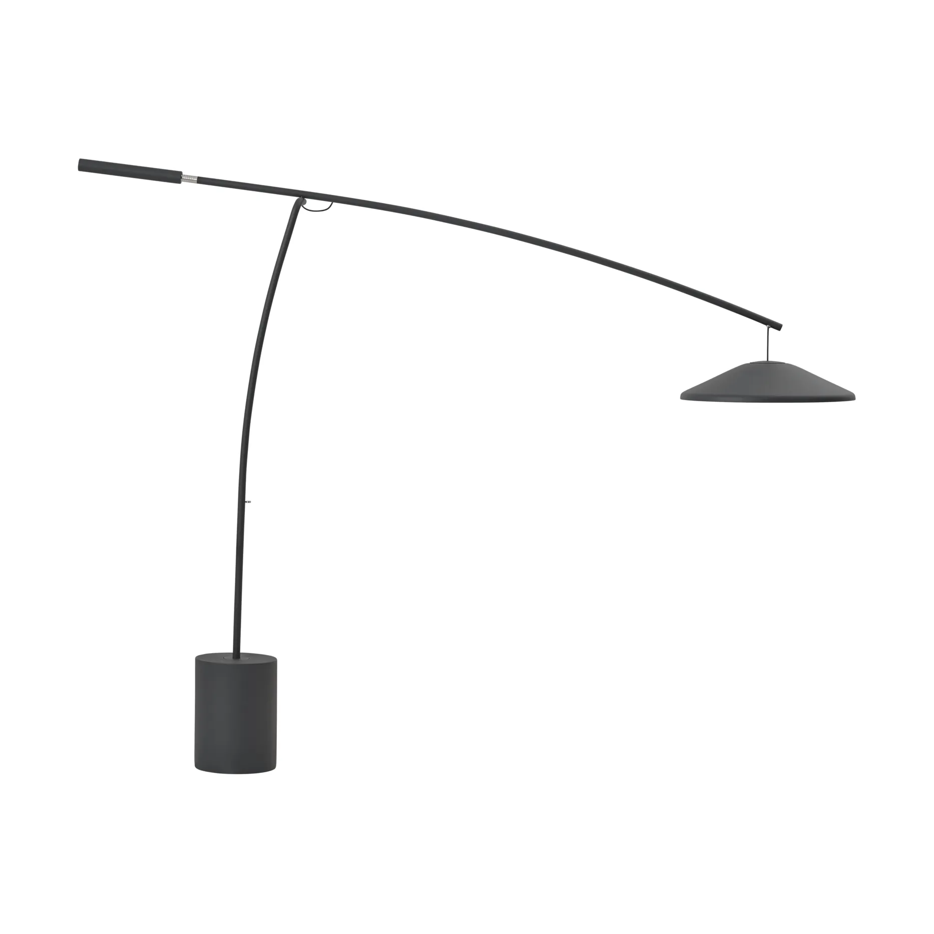 Contra επιδαπέδια λάμπα, Anthracite black-concrete, 188 εκ. Muuto