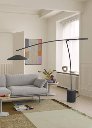 Contra επιδαπέδια λάμπα - Anthracite black-concrete, 188 εκ. - Muuto