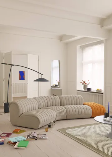 Contra επιδαπέδια λάμπα - Anthracite black-concrete, 188 εκ. - Muuto