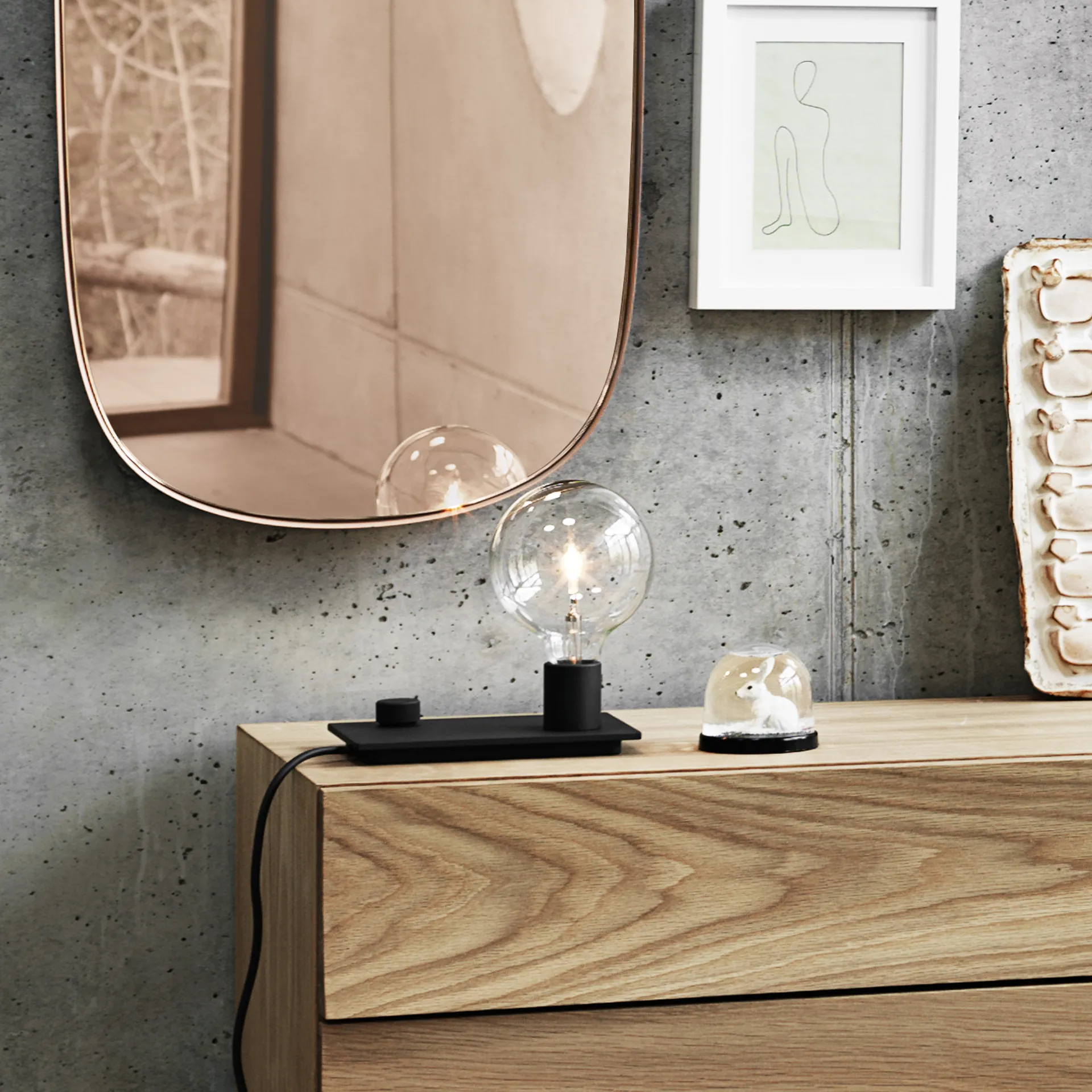 Control επιτραπέζιο φωτιστικό, μαύρο Muuto