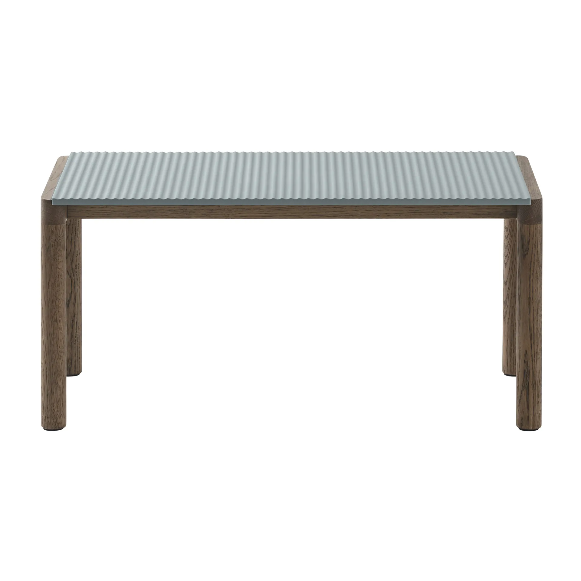 Couple 1 Wavy Τραπεζάκι σαλονιού 40x84x40 cm, Pale blue-dark oiled oak Muuto