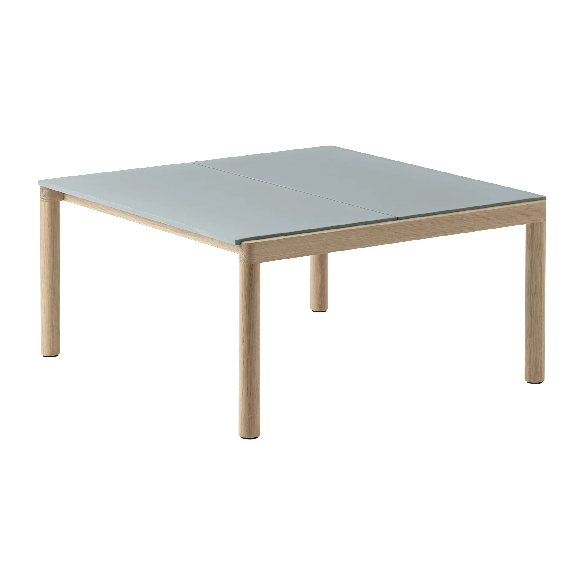 Couple 2 Plain τραπέζι σαλονιού 80x84x40 cm, Pale blue-oak Muuto