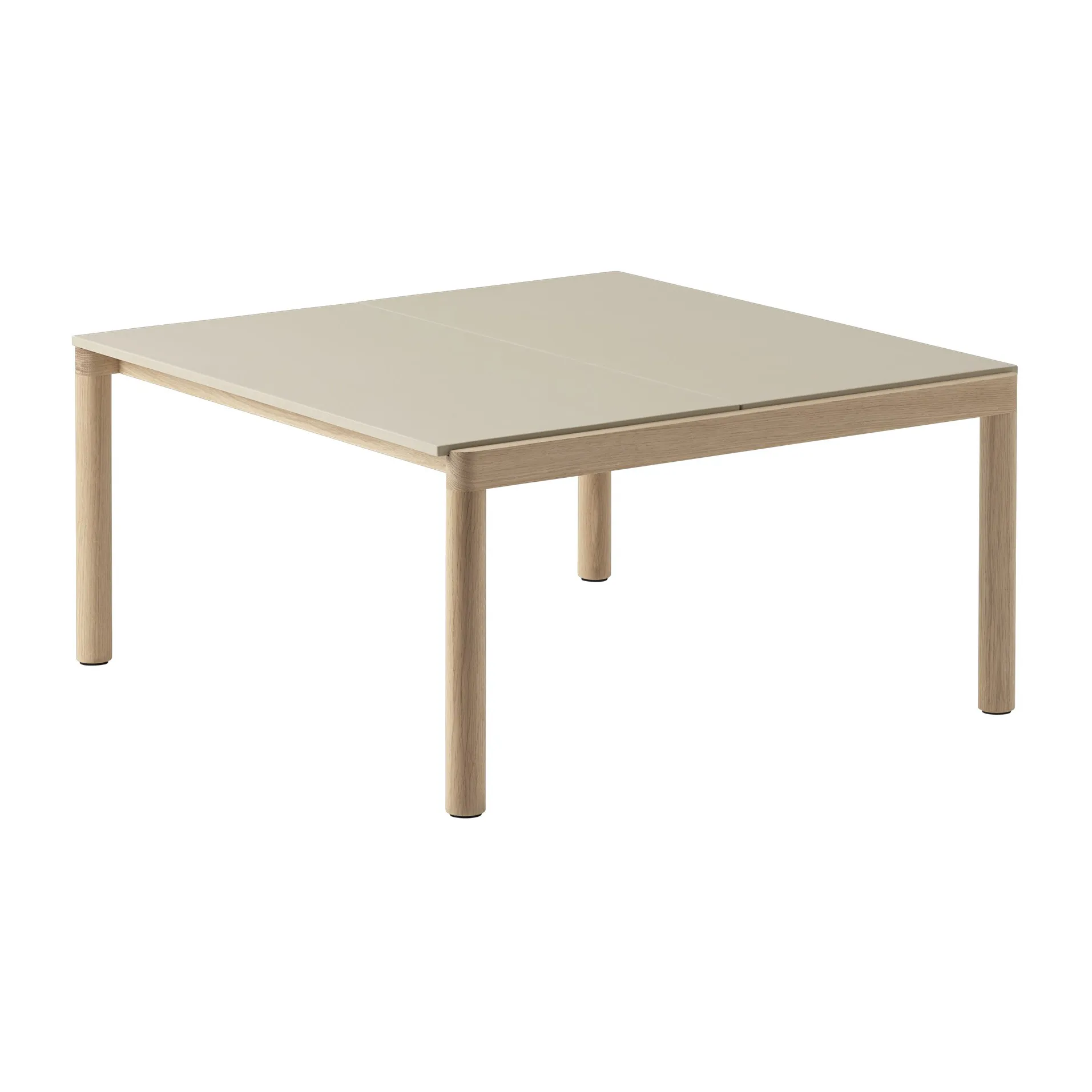 Couple 2 Plain τραπέζι σαλονιού 80x84x40 cm, Sand-oak Muuto