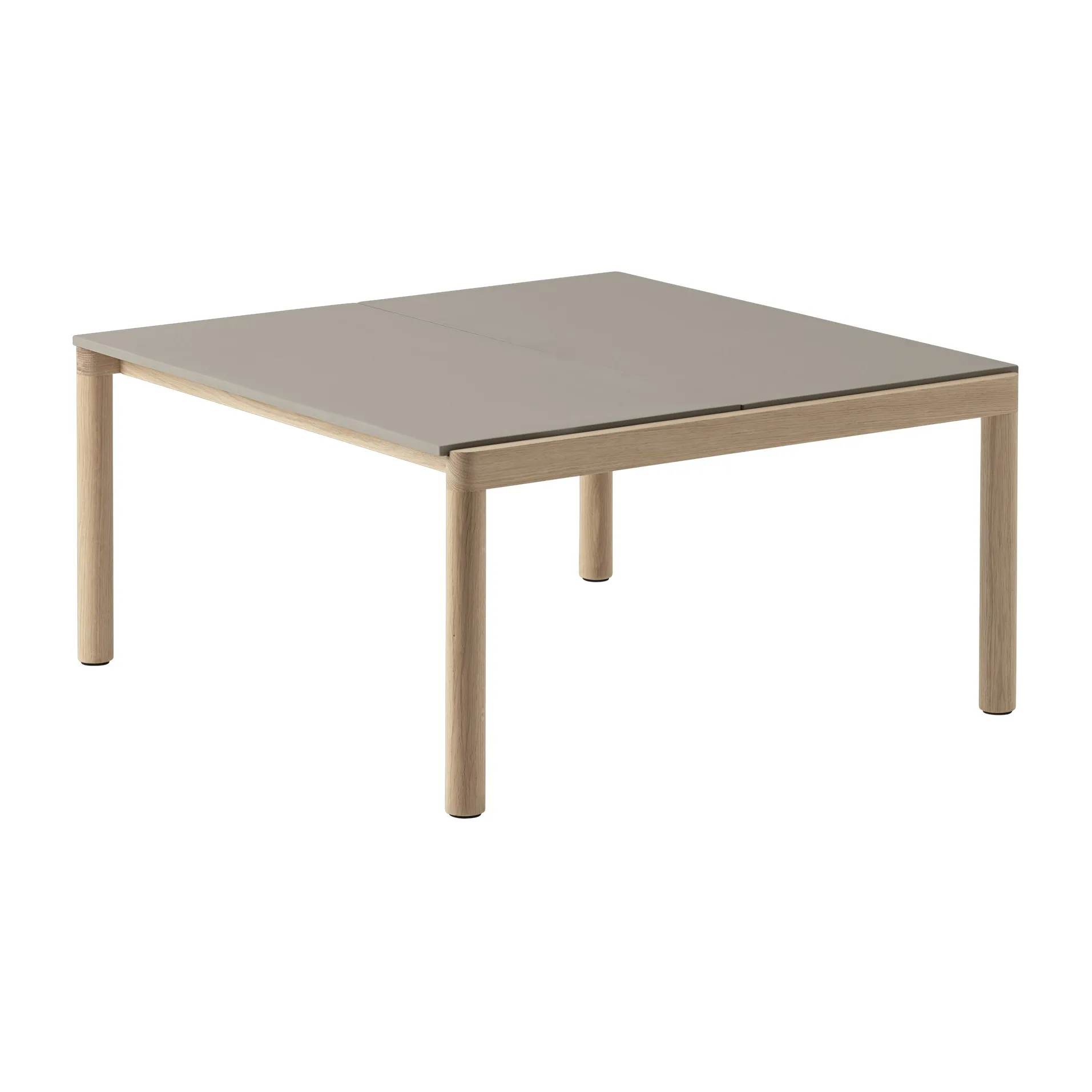 Couple 2 Plain τραπέζι σαλονιού 80x84x40 cm, Taupe-oak Muuto