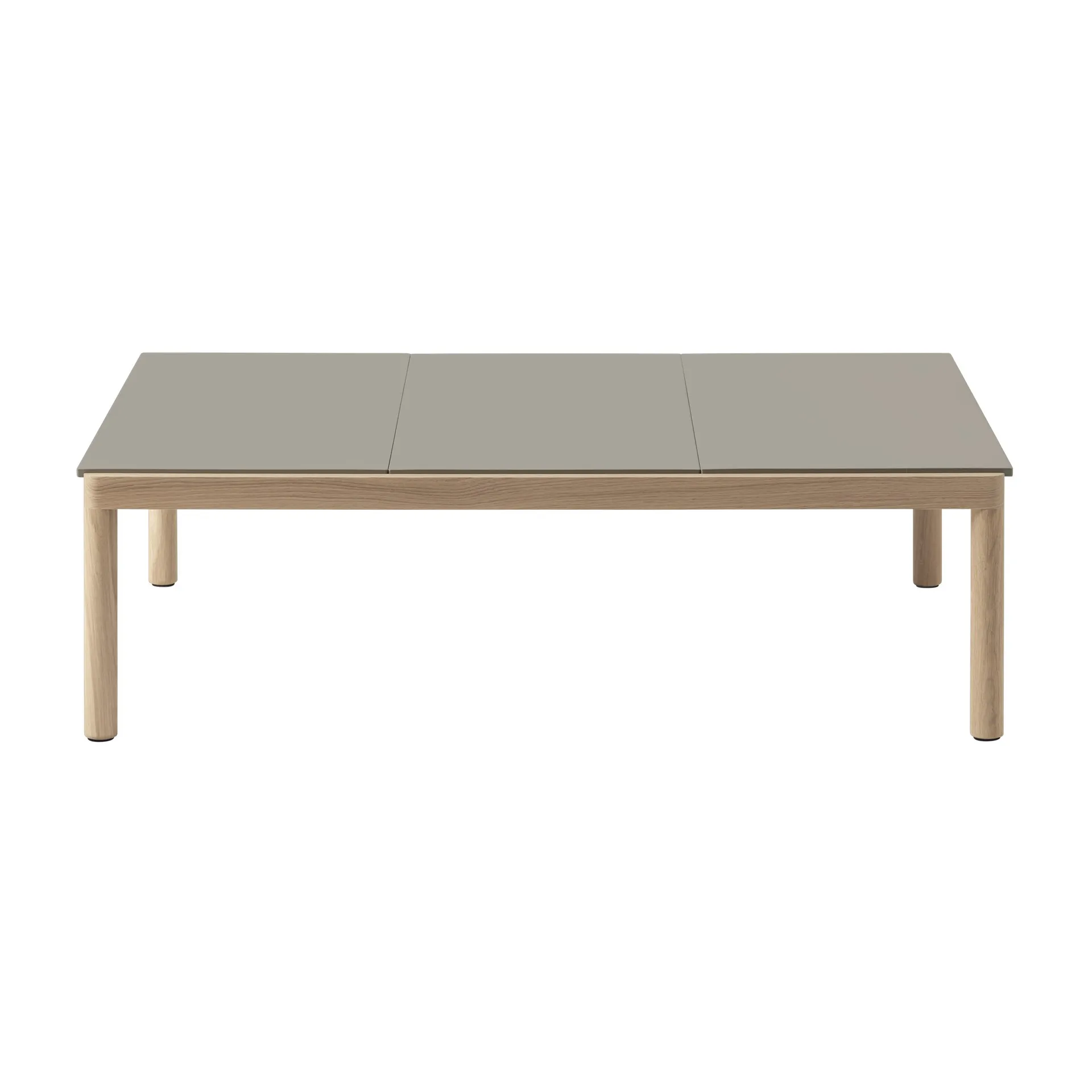 Couple 3 Plain τραπέζι σαλονιού 120x84x35 cm, Taupe-oak Muuto