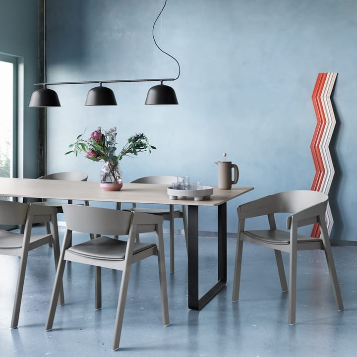 Cover καρέκλα με ταπετσαρισμένο κάθισμα, Refine leather black-Black Muuto