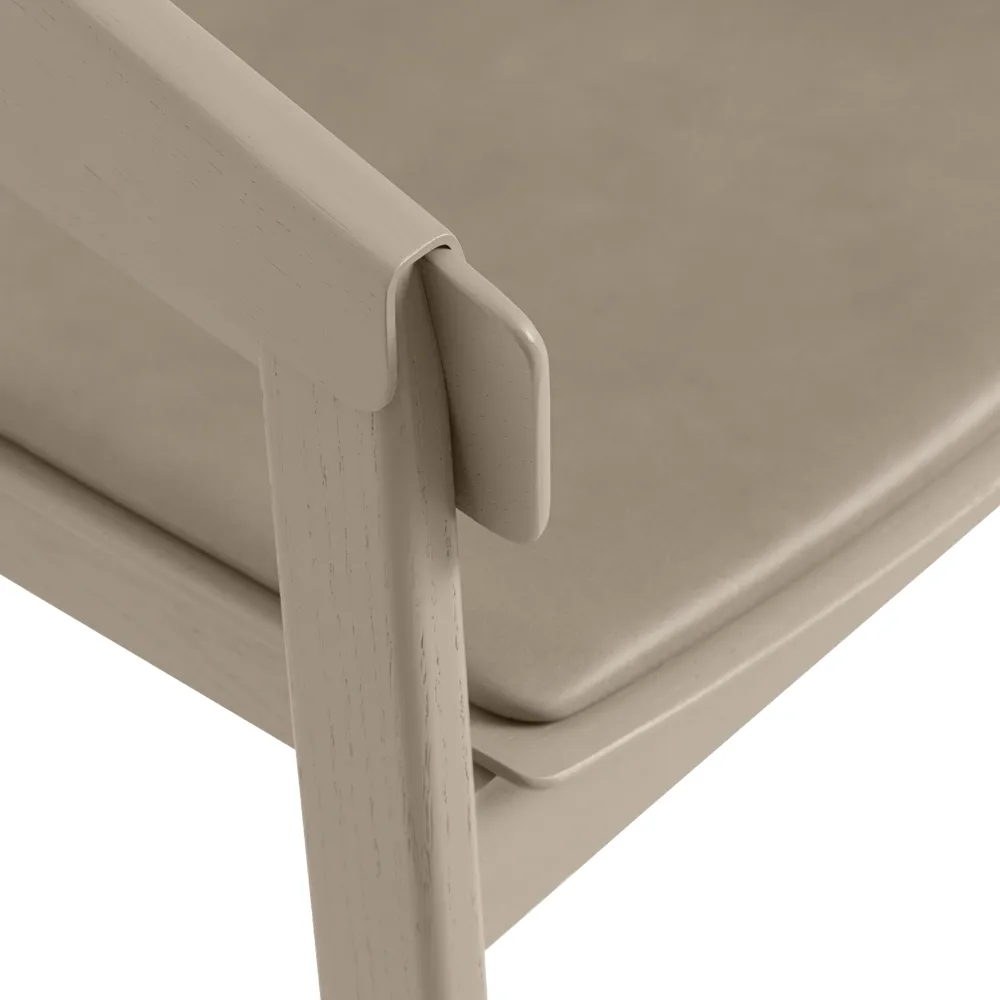 Cover καρέκλα με ταπετσαρισμένο κάθισμα, Refine leather black-Black Muuto