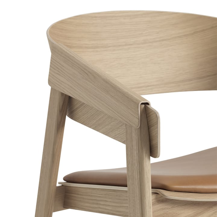 Cover δερμάτινη πολυθρόνα σαλονιού, Refine leather cognac-oak Muuto