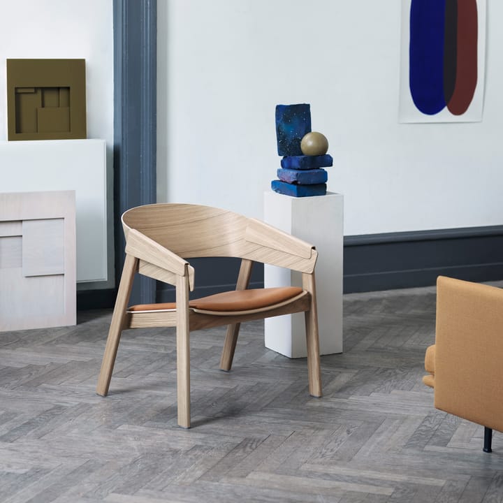 Cover δερμάτινη πολυθρόνα σαλονιού, Refine leather cognac-oak Muuto