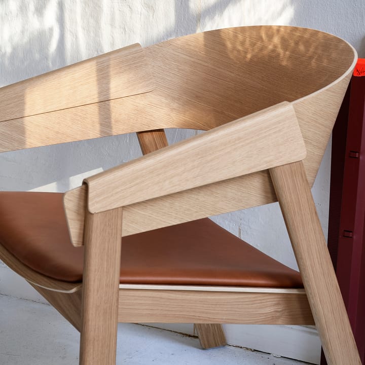 Cover δερμάτινη πολυθρόνα σαλονιού, Refine leather cognac-oak Muuto