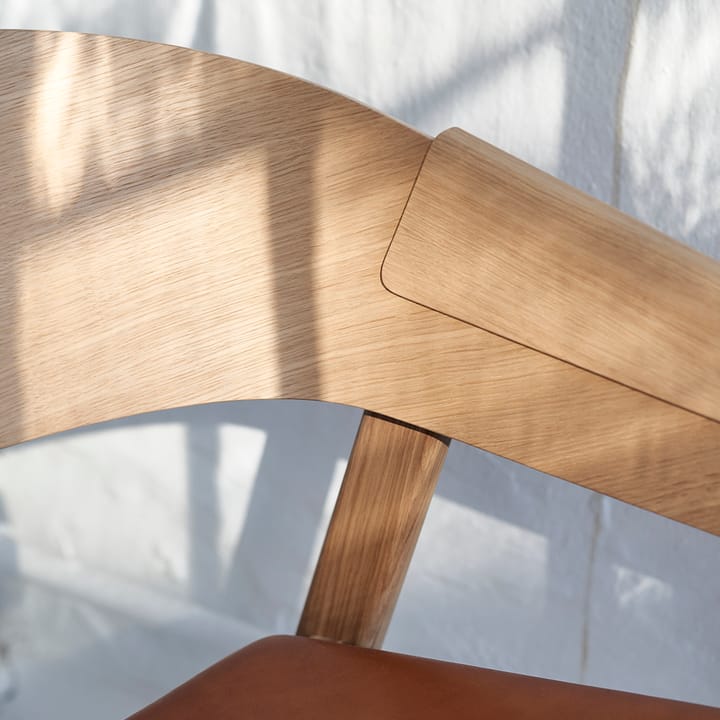 Cover δερμάτινη πολυθρόνα σαλονιού, Refine leather cognac-oak Muuto