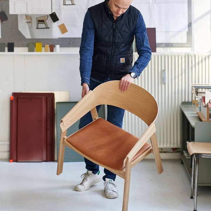 Cover δερμάτινη πολυθρόνα σαλονιού, Refine leather cognac-oak Muuto