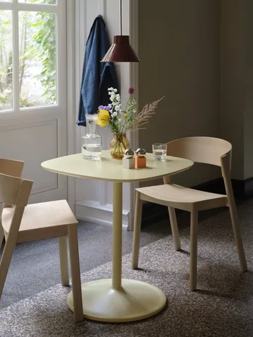 Cover Side Chair leather - κονιάκ-δρυς - Muuto