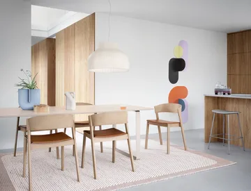 Cover Side Chair leather - κονιάκ-δρυς - Muuto
