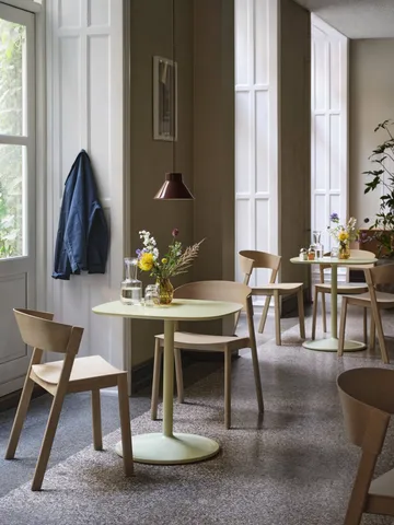 Cover Side Chair leather - κονιάκ-δρυς - Muuto