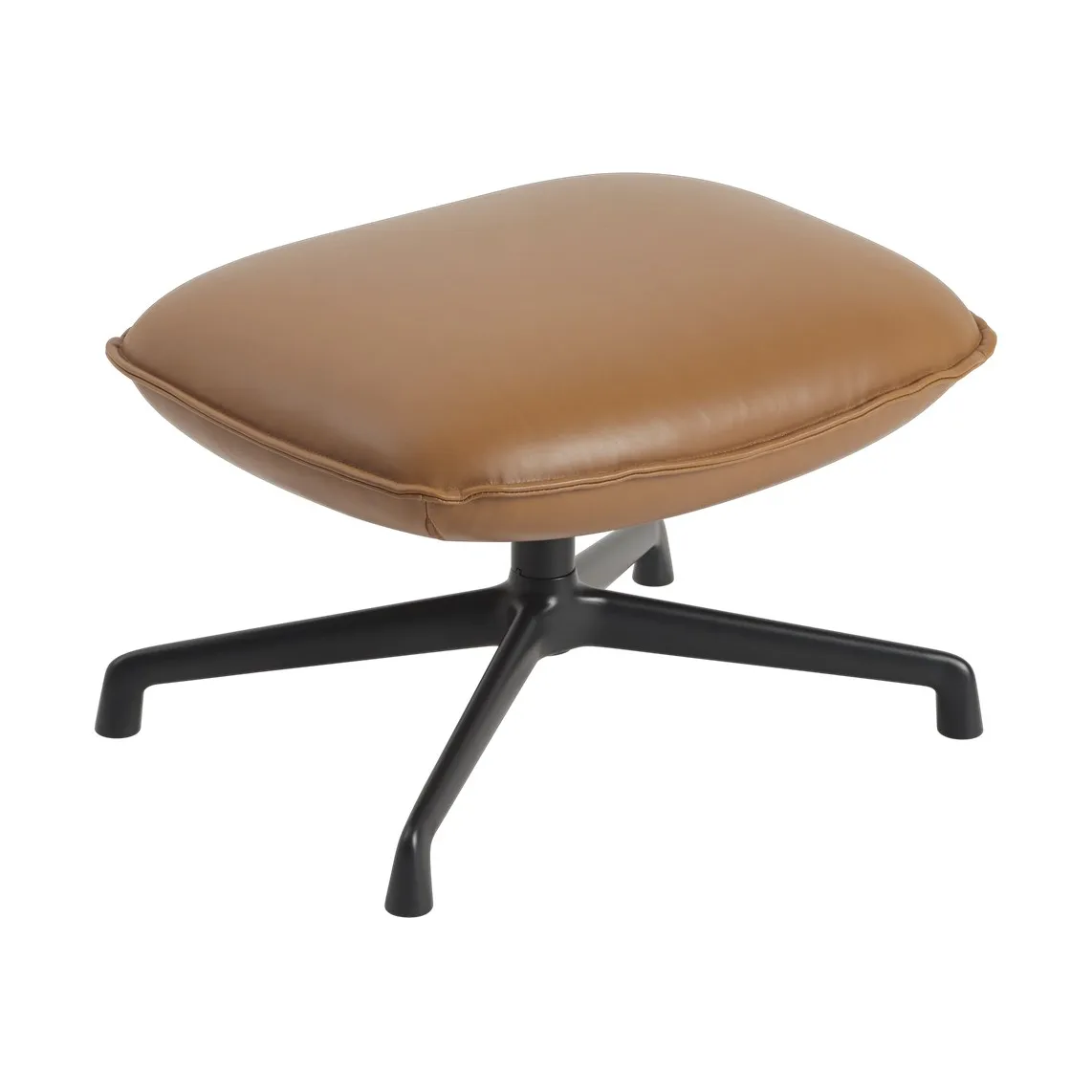Doze οθωμανική πολυθρόνα swivel base, Refine leather cognac-black Muuto