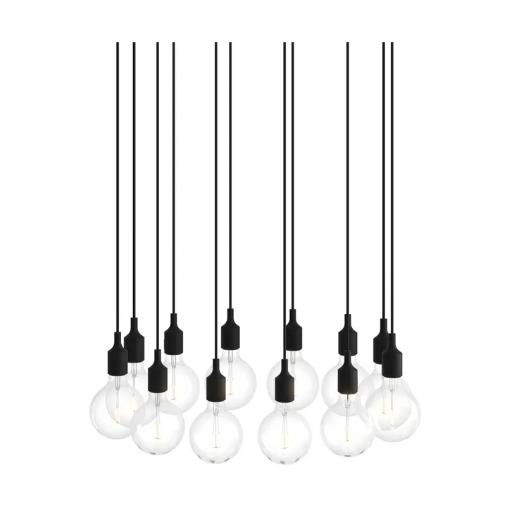 E27 Pendant Cluster 12 κρεμαστό φωτιστικό - Black - Muuto