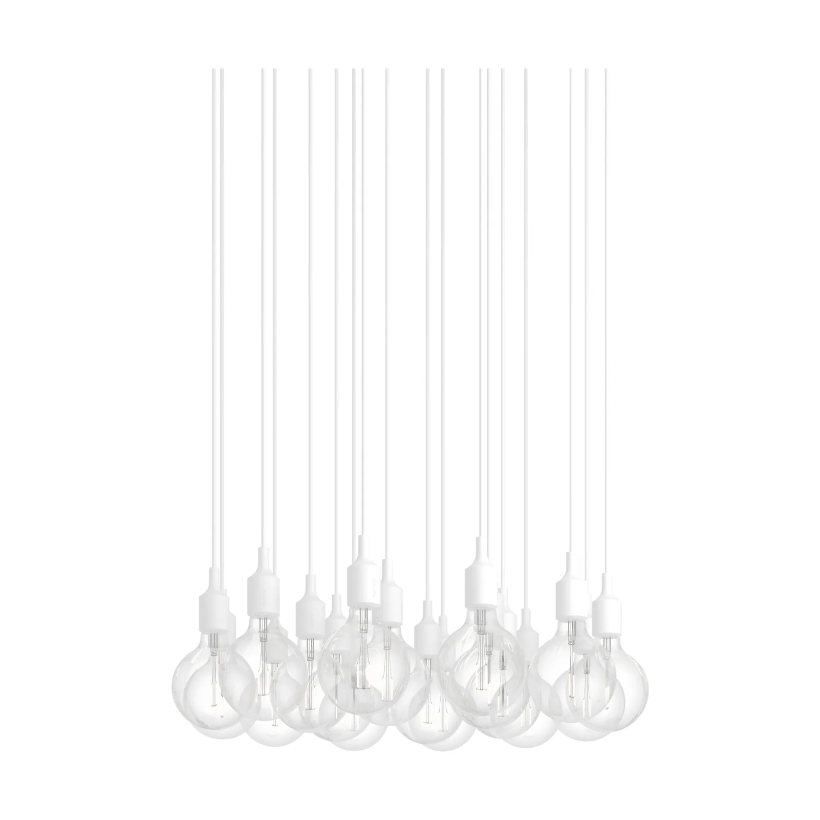 E27 Pendant Cluster 18 κρεμαστό φωτιστικό, Λευκό Muuto