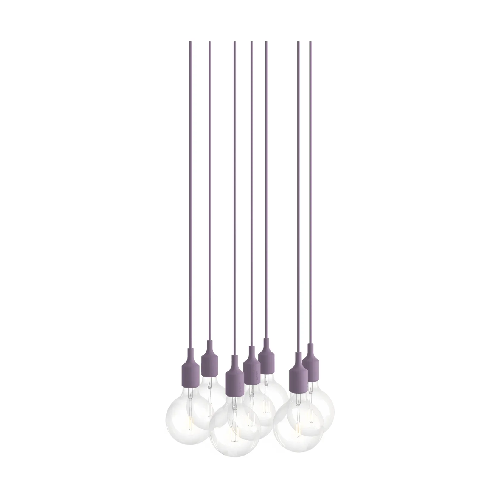 E27 Pendant Cluster 7 κρεμαστό φωτιστικό, Dusty lilac Muuto