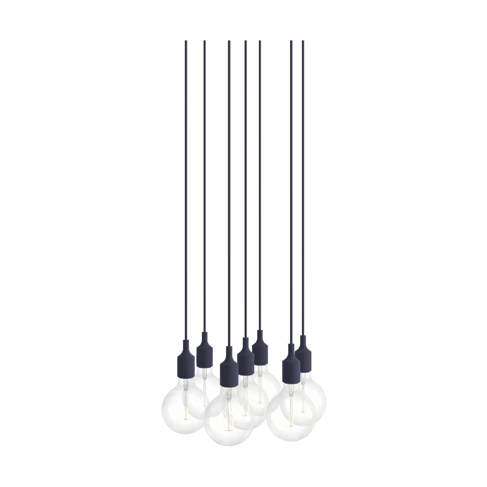 E27 Pendant Cluster 7 κρεμαστό φωτιστικό, Midnight blue Muuto