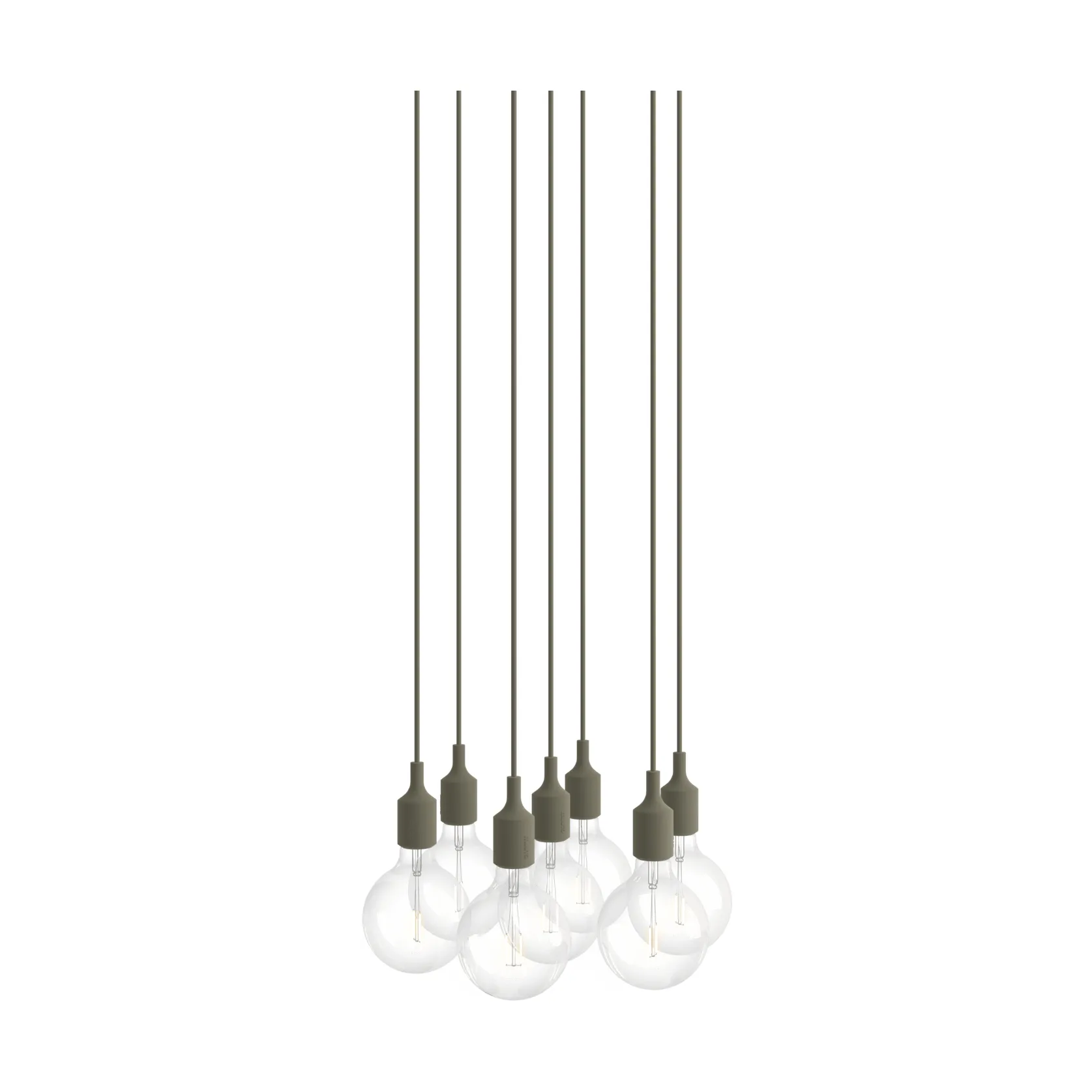 E27 Pendant Cluster 7 κρεμαστό φωτιστικό, Olive Muuto