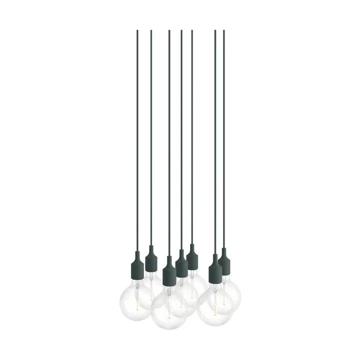 E27 Pendant Cluster 7 κρεμαστό φωτιστικό - Σκούρο πράσινο - Muuto