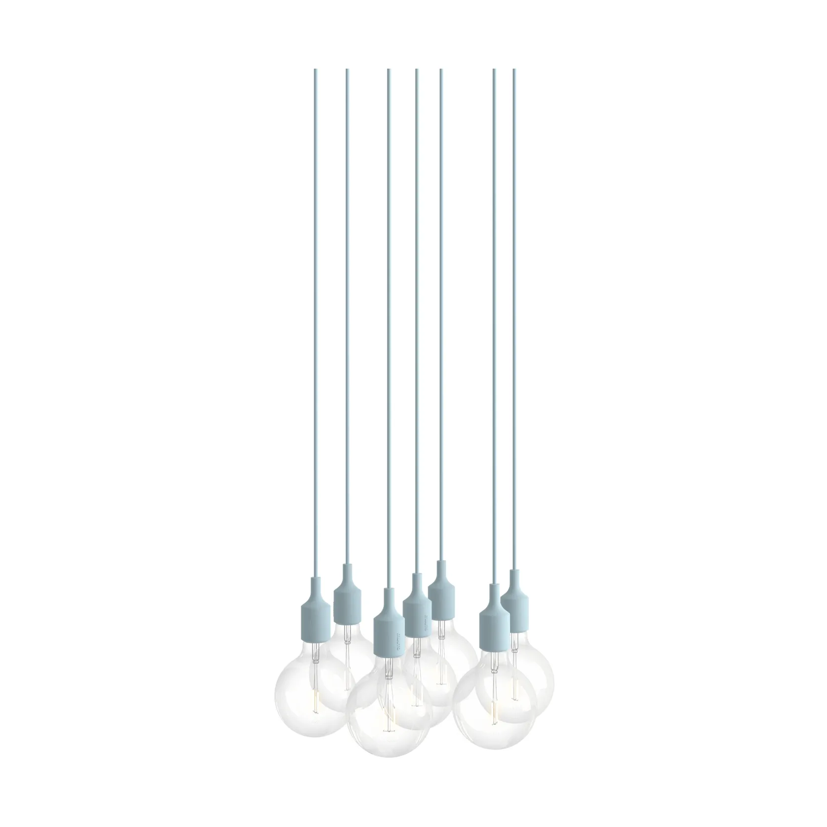 E27 Pendant Cluster 7 κρεμαστό φωτιστικό, Ανοιχτό μπλε Muuto
