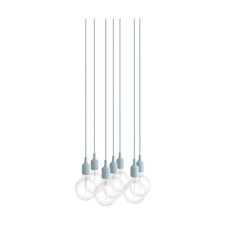E27 Pendant Cluster 7 κρεμαστό φωτιστικό - Ανοιχτό μπλε - Muuto