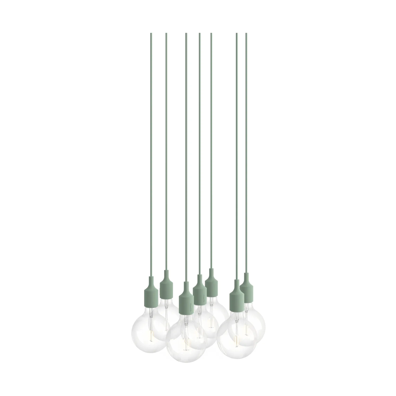 E27 Pendant Cluster 7 κρεμαστό φωτιστικό, ανοιχτό πράσινο Muuto
