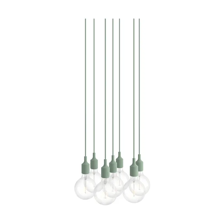E27 Pendant Cluster 7 κρεμαστό φωτιστικό - ανοιχτό πράσινο - Muuto