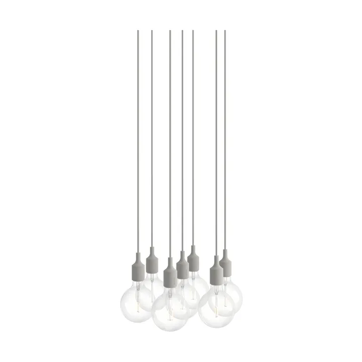 E27 Pendant Cluster 7 κρεμαστό φωτιστικό - ανοιχτό γκρι - Muuto