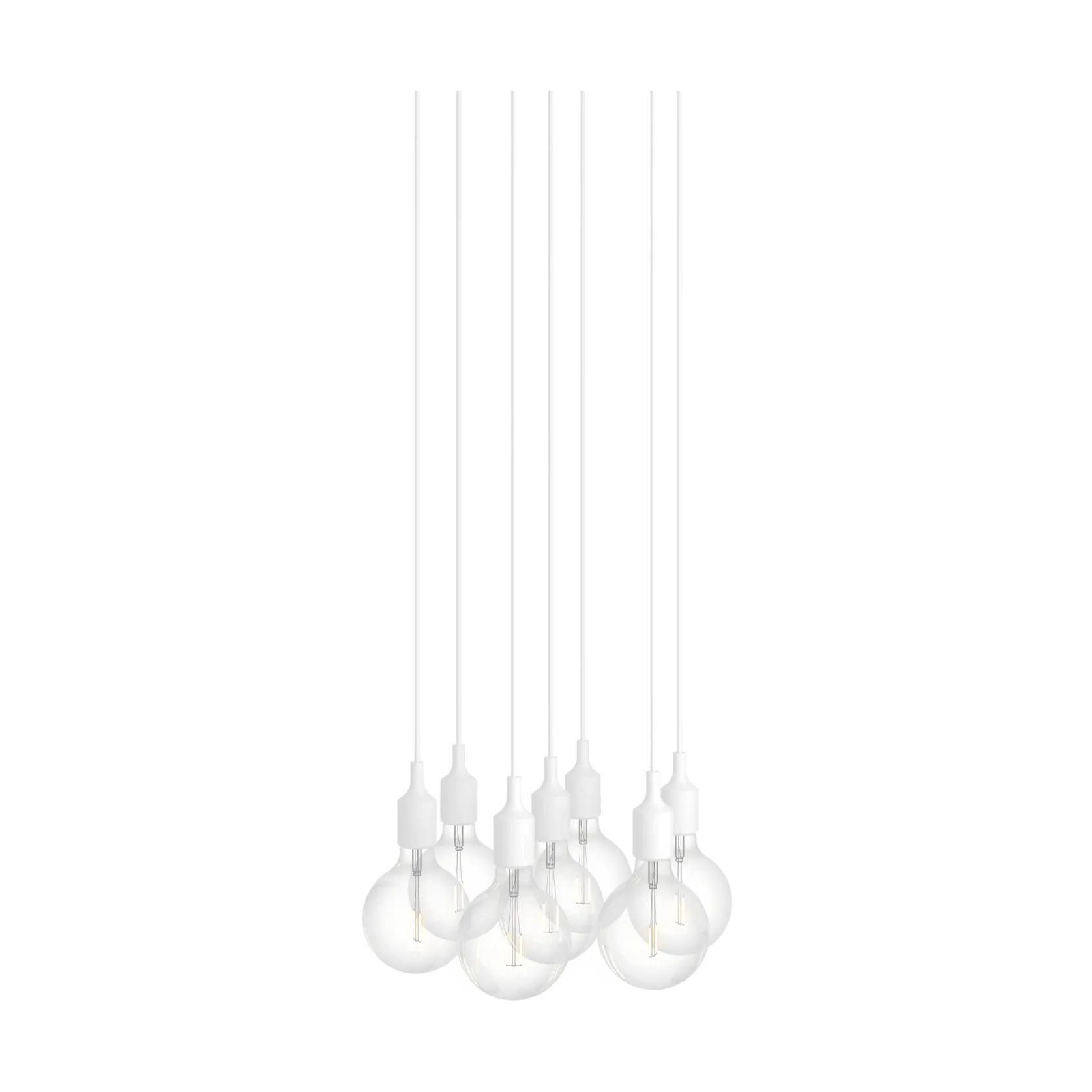 E27 Pendant Cluster 7 κρεμαστό φωτιστικό, Λευκό Muuto