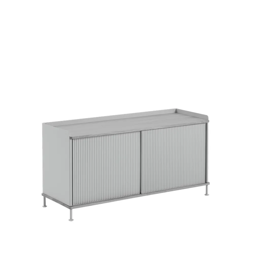 Χαμηλός Μπουφές Enfold Low Side, Grey-metal Muuto