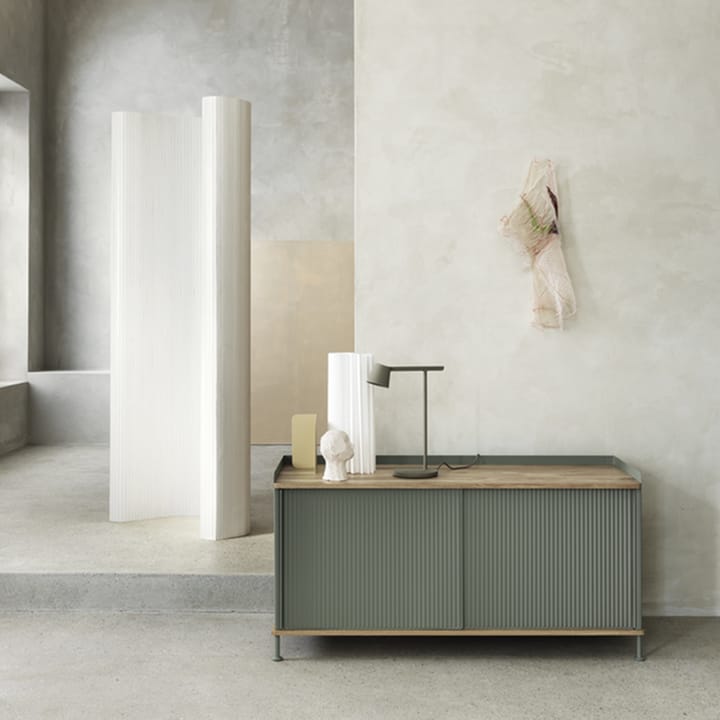 Χαμηλός Μπουφές Enfold Low Side - Grey-metal - Muuto