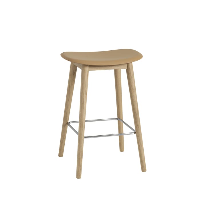 Σκαμνί πάγκου Fiber 65 cm - Ochre, oak legs - Muuto