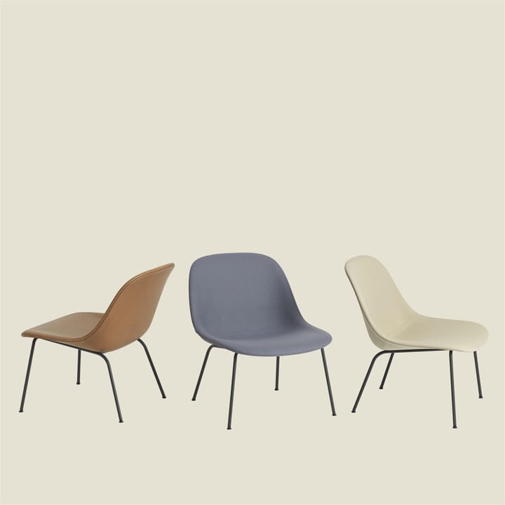 Fiber Lounge καρέκλα με μεταλλικά πόδια, Divina 154-Black Muuto